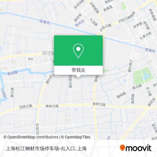 上海松江钢材市场停车场-出入口地图