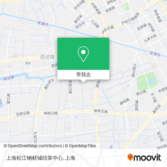 上海松江钢材城结算中心地图