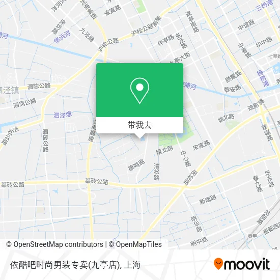 依酷吧时尚男装专卖(九亭店)地图