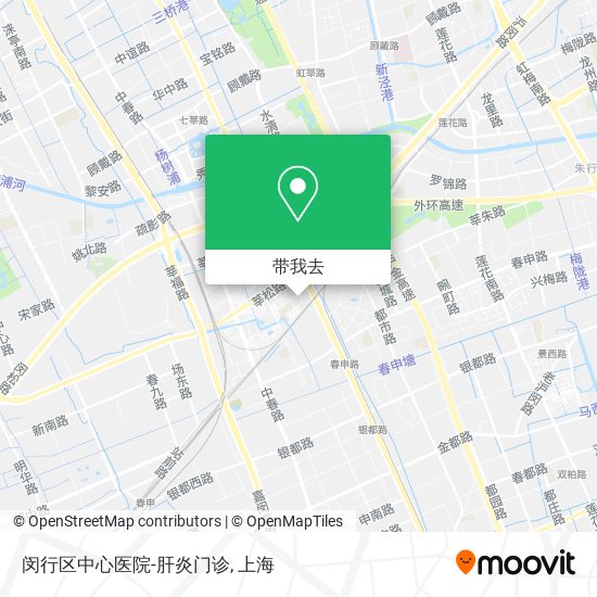 闵行区中心医院-肝炎门诊地图