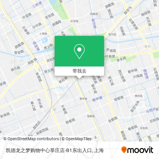 凯德龙之梦购物中心莘庄店-B1东出入口地图