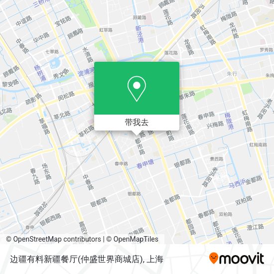 边疆有料新疆餐厅(仲盛世界商城店)地图