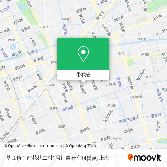 莘庄镇莘南花苑二村1号门自行车租赁点地图