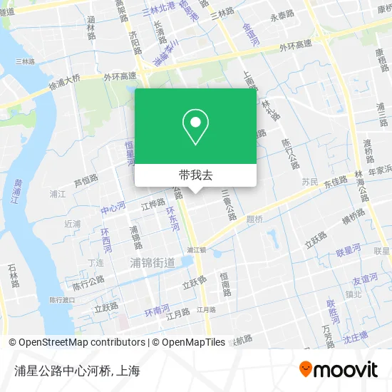 浦星公路中心河桥地图