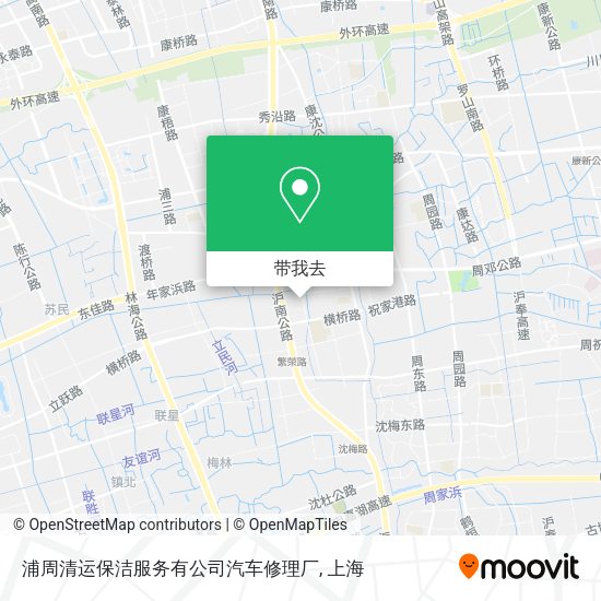 浦周清运保洁服务有公司汽车修理厂地图