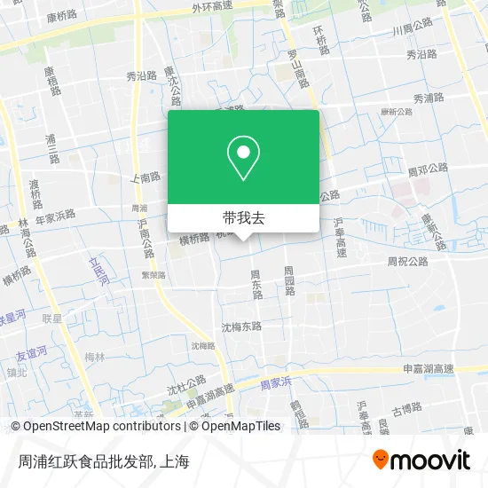 周浦红跃食品批发部地图