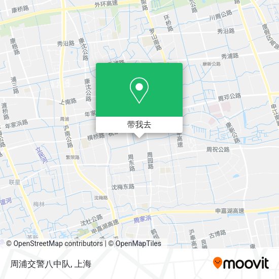 周浦交警八中队地图