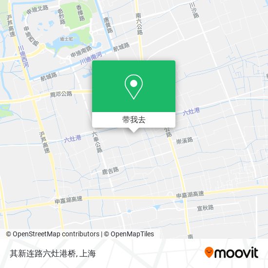 其新连路六灶港桥地图