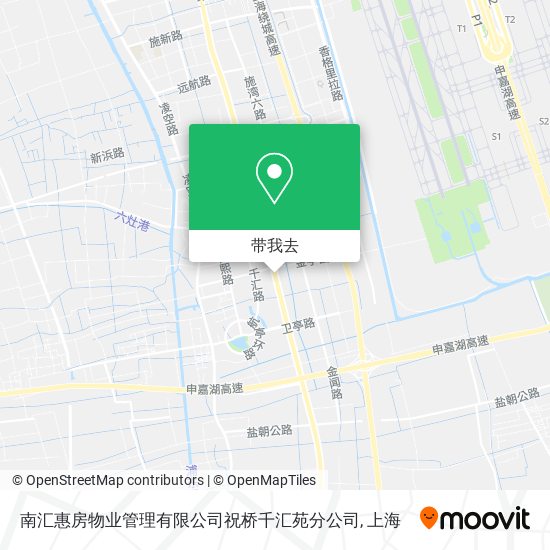 南汇惠房物业管理有限公司祝桥千汇苑分公司地图