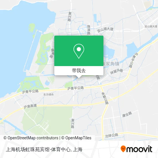 上海机场虹珠苑宾馆-体育中心地图
