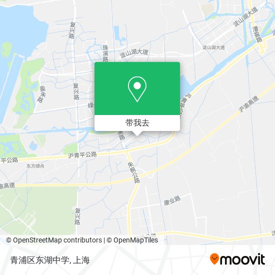 青浦区东湖中学地图