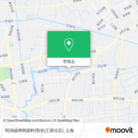 明洞碳烤韩国料理(松江泗泾店)地图