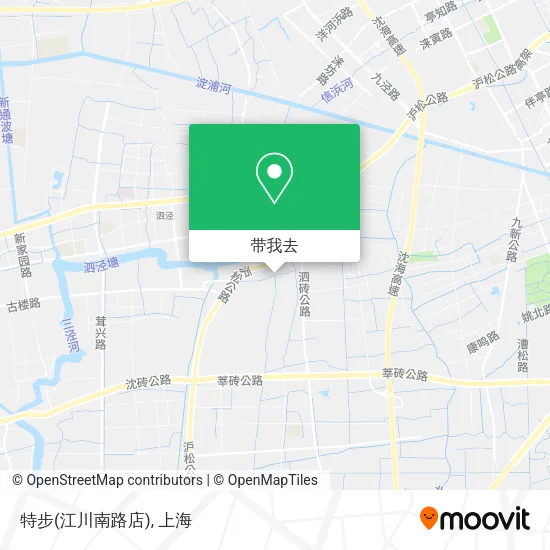 特步(江川南路店)地图