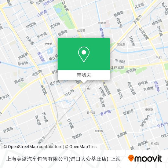 上海美溢汽车销售有限公司(进口大众莘庄店)地图
