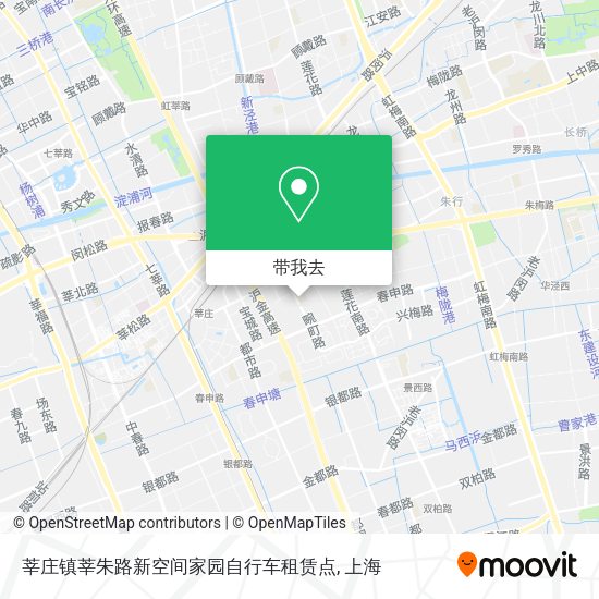 莘庄镇莘朱路新空间家园自行车租赁点地图