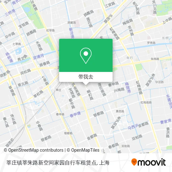 莘庄镇莘朱路新空间家园自行车租赁点地图