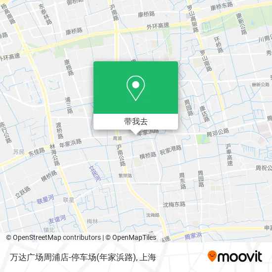万达广场周浦店-停车场(年家浜路)地图