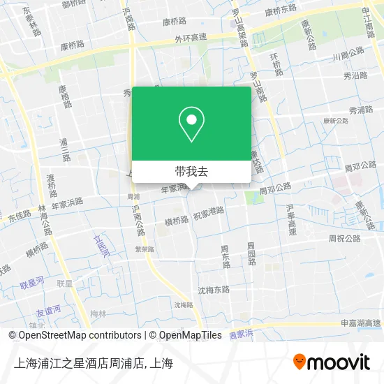 上海浦江之星酒店周浦店地图