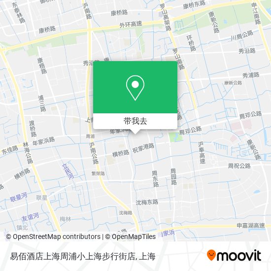 易佰酒店上海周浦小上海步行街店地图