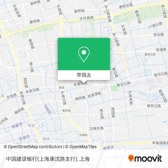 中国建设银行(上海康沈路支行)地图