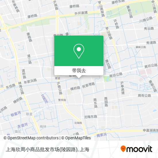 上海欣周小商品批发市场(陵园路)地图