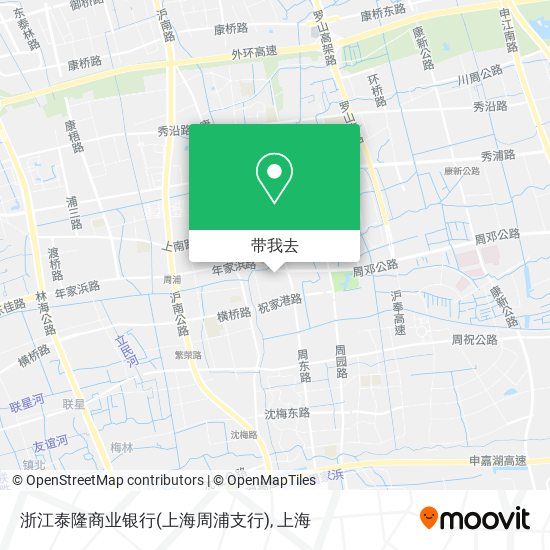 浙江泰隆商业银行(上海周浦支行)地图