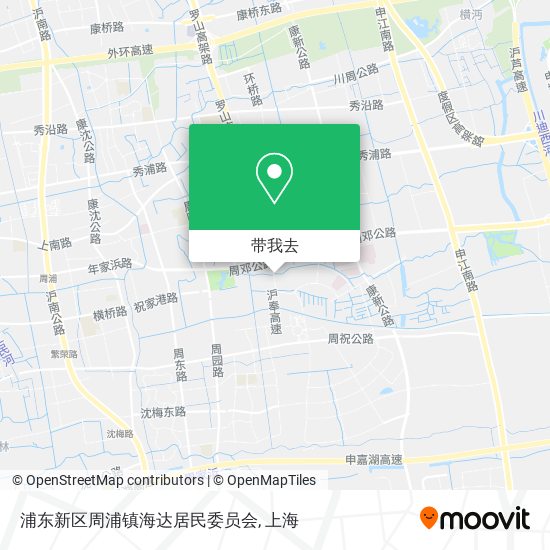 浦东新区周浦镇海达居民委员会地图