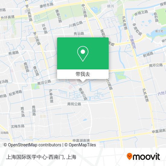 上海国际医学中心-西南门地图