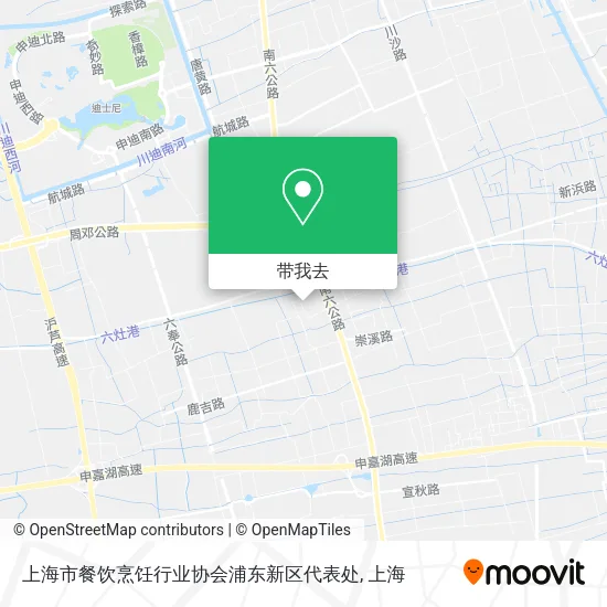 上海市餐饮烹饪行业协会浦东新区代表处地图