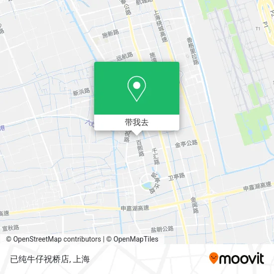 已纯牛仔祝桥店地图