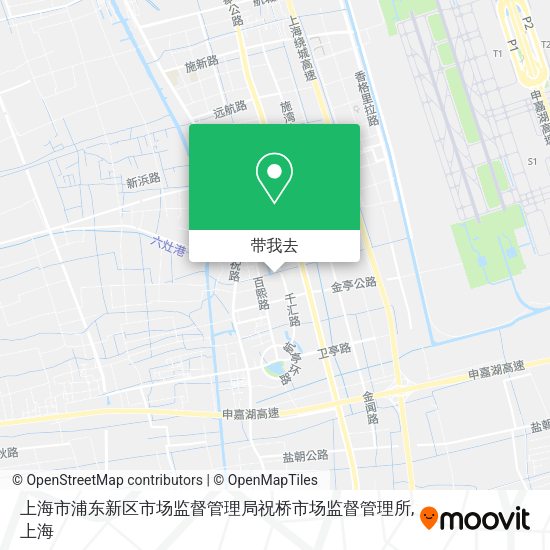 上海市浦东新区市场监督管理局祝桥市场监督管理所地图