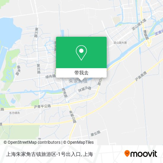 上海朱家角古镇旅游区-1号出入口地图