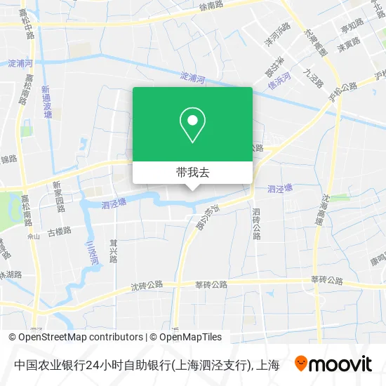 中国农业银行24小时自助银行(上海泗泾支行)地图