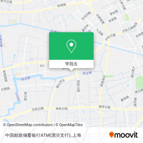 中国邮政储蓄银行ATM(泗泾支行)地图