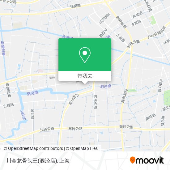 川金龙骨头王(泗泾店)地图