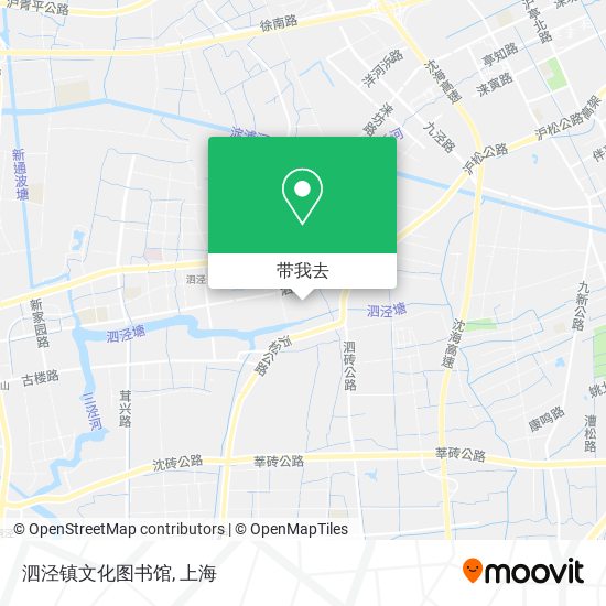 泗泾镇文化图书馆地图