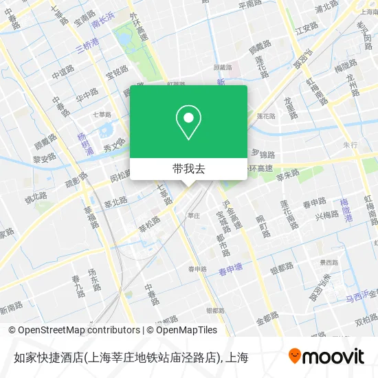如家快捷酒店(上海莘庄地铁站庙泾路店)地图