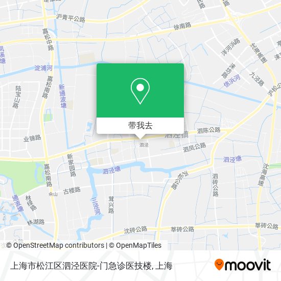 上海市松江区泗泾医院-门急诊医技楼地图