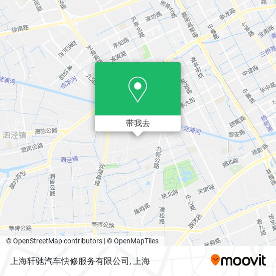 上海轩驰汽车快修服务有限公司地图