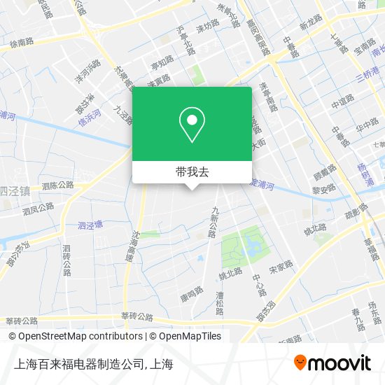 上海百来福电器制造公司地图