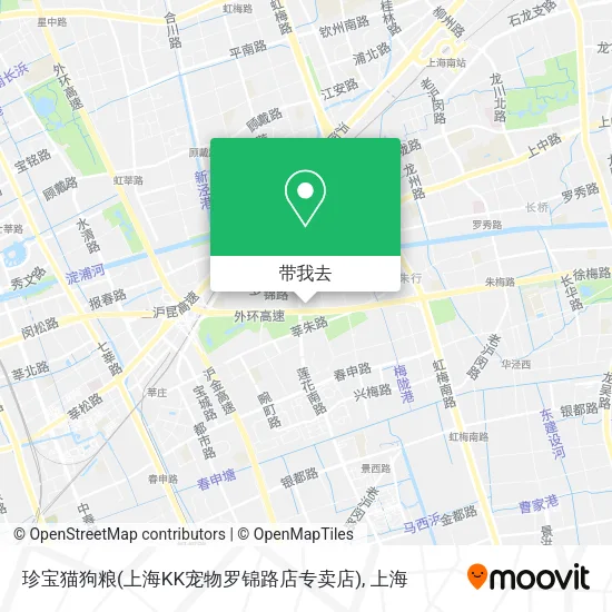 珍宝猫狗粮(上海KK宠物罗锦路店专卖店)地图