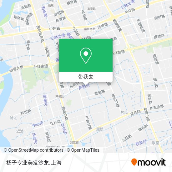 杨子专业美发沙龙地图