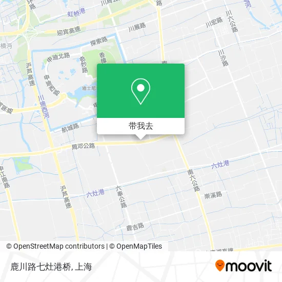 鹿川路七灶港桥地图