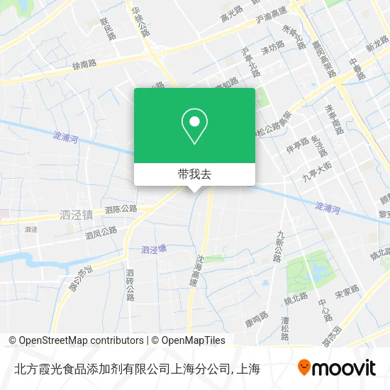 北方霞光食品添加剂有限公司上海分公司地图