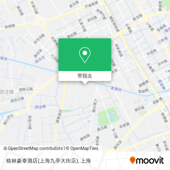 格林豪泰酒店(上海九亭大街店)地图