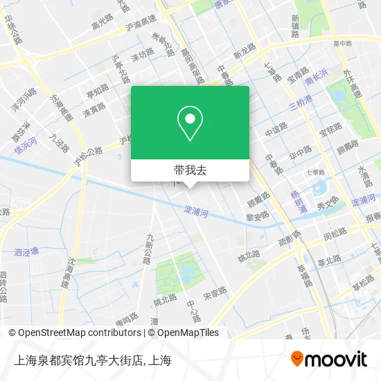 上海泉都宾馆九亭大街店地图