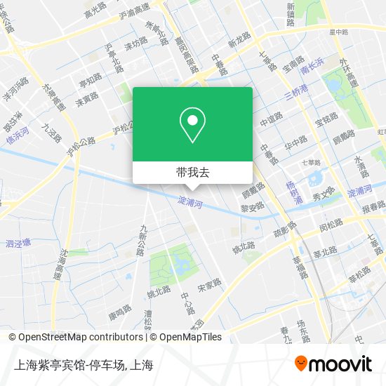 上海紫亭宾馆-停车场地图