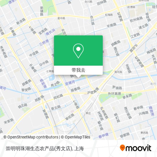 崇明明珠湖生态农产品(秀文店)地图