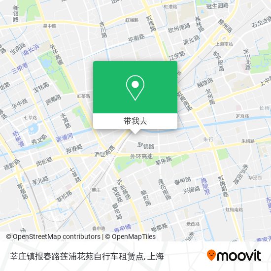 莘庄镇报春路莲浦花苑自行车租赁点地图