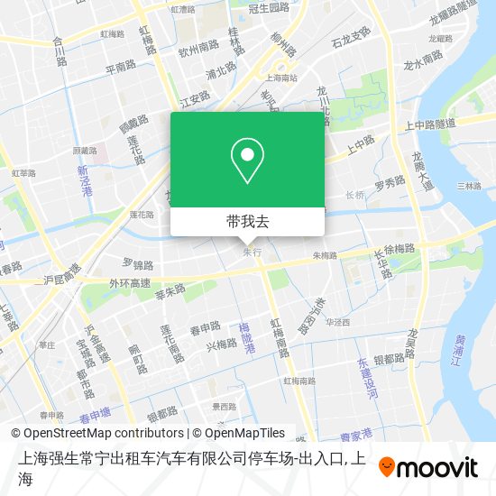 上海强生常宁出租车汽车有限公司停车场-出入口地图